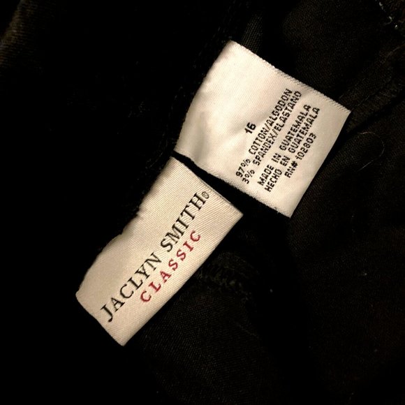 Jaclyn Smith Women's Comfort / Career Pants Black Side Zipper Wide Waistband 16M - Picture 9 of 9